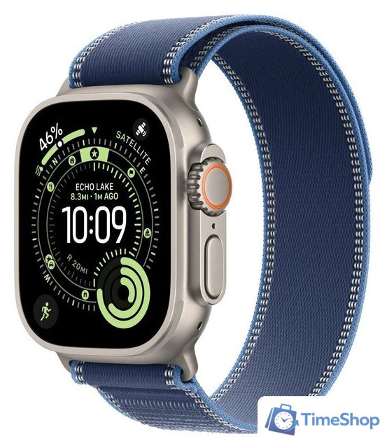 Умные часы Apple Watch Ultra 3 LTE 49 мм (титановый корпус, природный/синий, нейлоновый ремешок размера M/L) - Изображение №1 — Интернет-магазин Time-Shop