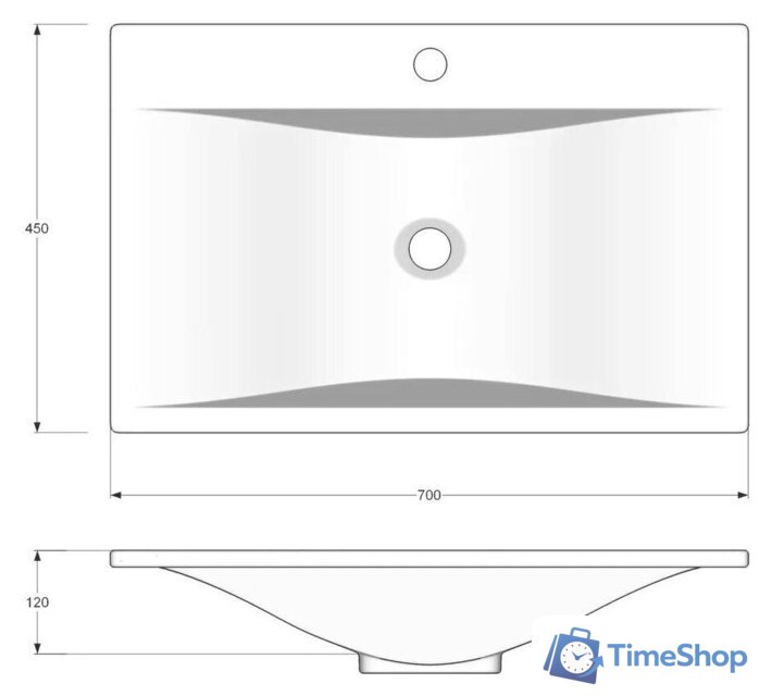 Умывальник Madera Pulsus 70 - Изображение №2 — Интернет-магазин Time-Shop