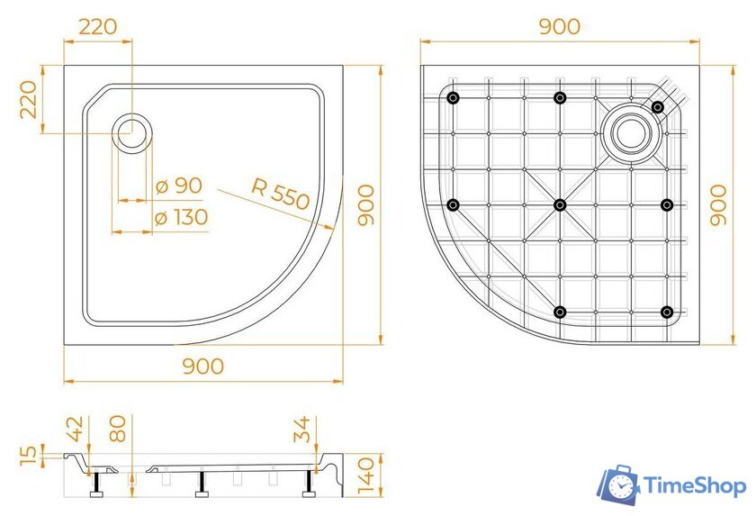 Душевой поддон RGW SMC/R-C W 12350499-01 - Изображение №12 — Интернет-магазин Time-Shop