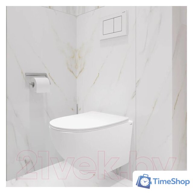 Унитаз подвесной Lauter Sulzdorf + Breez 21GN7072BM (белый с микролифтом) - Изображение №15 — Интернет-магазин Time-Shop