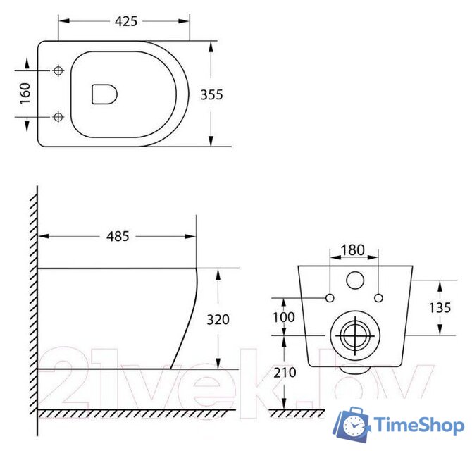 Унитаз подвесной Lauter Sulzdorf + Breez 21GN7072BM (белый с микролифтом) - Изображение №23 — Интернет-магазин Time-Shop