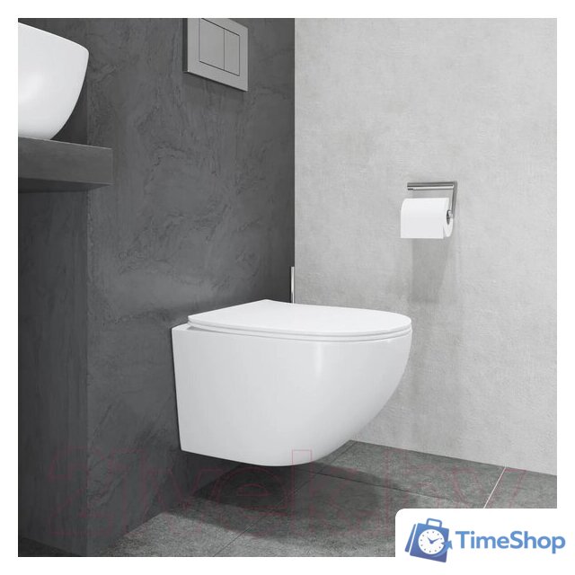 Унитаз подвесной Lauter Sulzdorf + Breez 21GN7072BM (белый с микролифтом) - Изображение №18 — Интернет-магазин Time-Shop