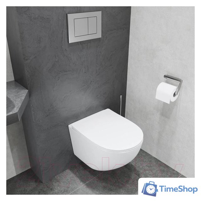 Унитаз подвесной Lauter Sulzdorf + Breez 21GN7072BM (белый с микролифтом) - Изображение №19 — Интернет-магазин Time-Shop