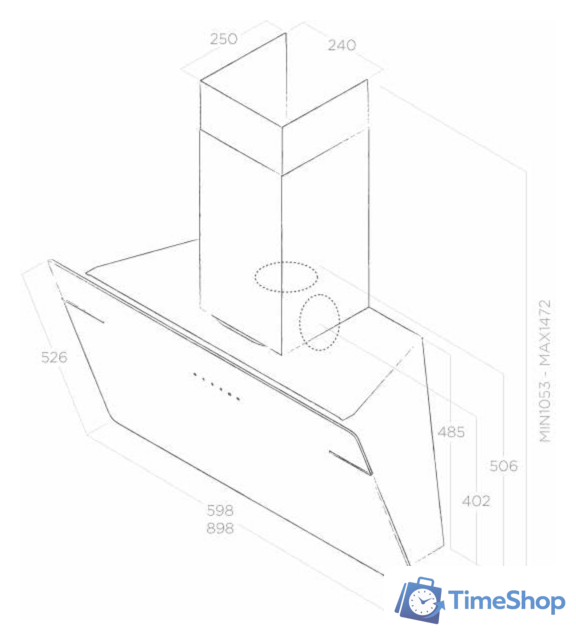 Кухонная вытяжка Elica L'essenza BL/A/90 PRF0117374A - Изображение №4 — Интернет-магазин Time-Shop