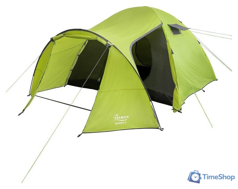 Кемпинговая палатка Premier Fishing Borneo-6-G (зеленый) - Изображение №1 — Интернет-магазин Time-Shop