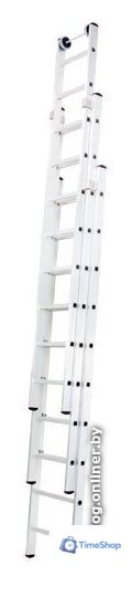 Лестница Новая высота NV 527 трехсекционная раздвижная 3x13 ступеней - Изображение №1 — Интернет-магазин Time-Shop