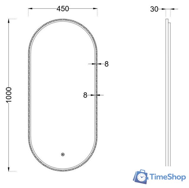  Roxen Зеркало Grown 510200-100GM 45x100 - Изображение №6 — Интернет-магазин Time-Shop
