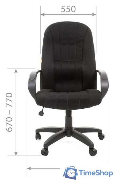 Офисное кресло CHAIRMAN 685 TW12 (серый) - Изображение №4 — Интернет-магазин Time-Shop