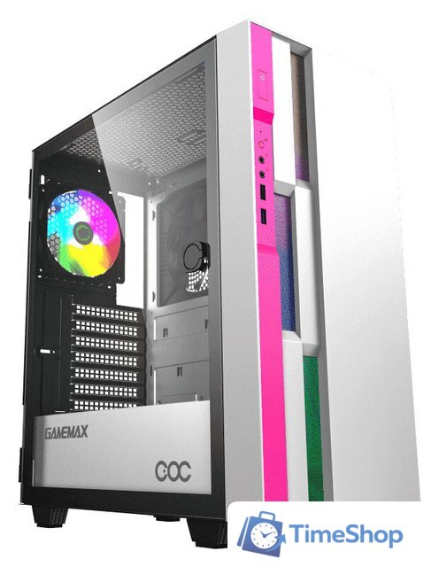 Корпус GameMax Brufen C3 (белый/розовый) - Изображение №1 — Интернет-магазин Time-Shop