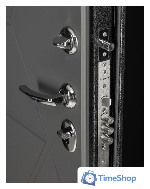 Металлическая дверь Guard Термо MG75 87х205 правая (черное серебро/серый) - Изображение №5 — Интернет-магазин Time-Shop