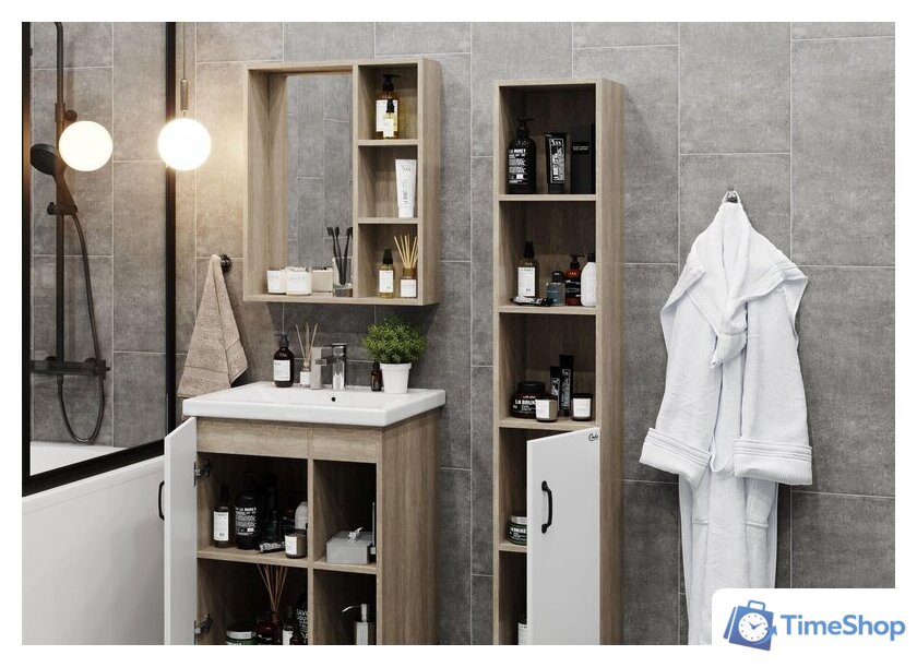  Onika Тумба с умывальником Тимбер 60.01 106115 + Фостер 60 - Изображение №8 — Интернет-магазин Time-Shop