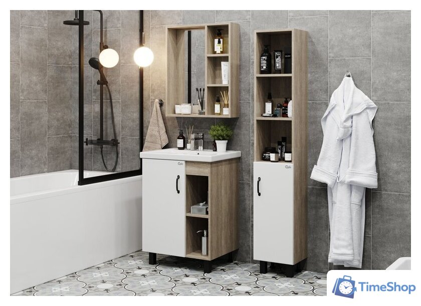  Onika Тумба с умывальником Тимбер 60.01 106115 + Фостер 60 - Изображение №2 — Интернет-магазин Time-Shop