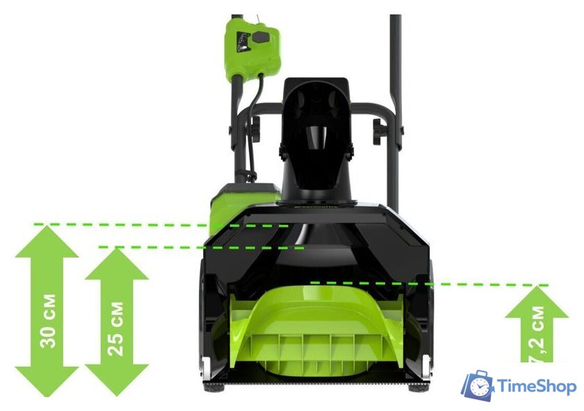 Снегоуборщик Greenworks G40ST40 2603607 (без АКБ) - Изображение №4 — Интернет-магазин Time-Shop