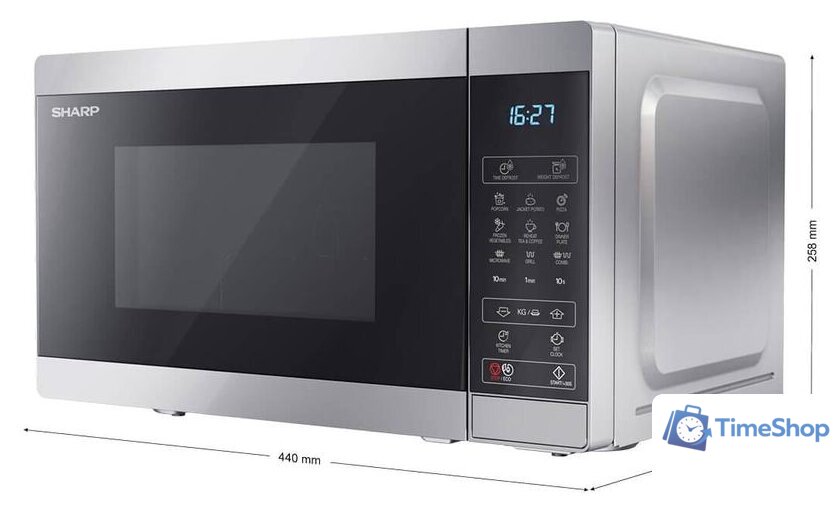 Микроволновая печь Sharp YC-MG02E-S - Изображение №5 — Интернет-магазин Time-Shop