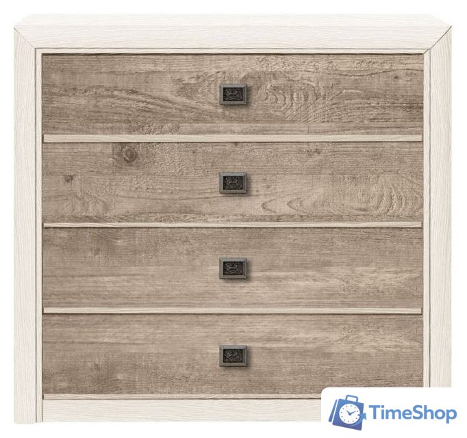 Комод Black Red White Коен KOM4S (ясень снежный/сосна натуральная) - Изображение №1 — Интернет-магазин Time-Shop