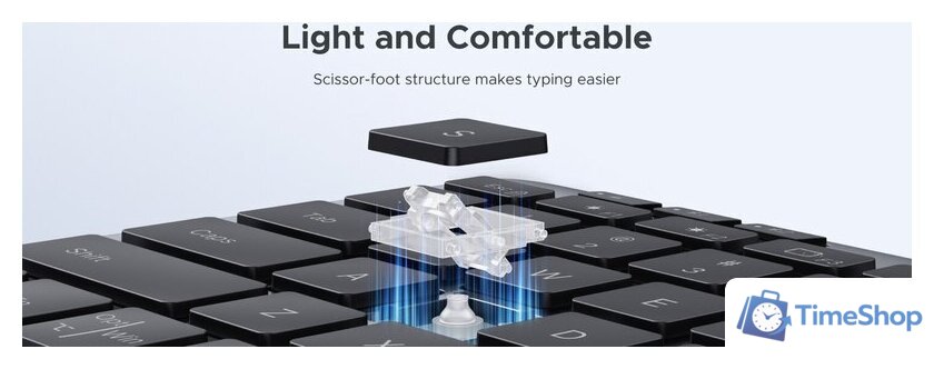 Клавиатура Ugreen K551 (серебристый/черный) - Изображение №4 — Интернет-магазин Time-Shop