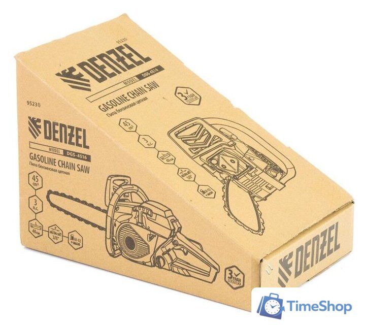 Бензопила Denzel DGS-4516 - Изображение №9 — Интернет-магазин Time-Shop