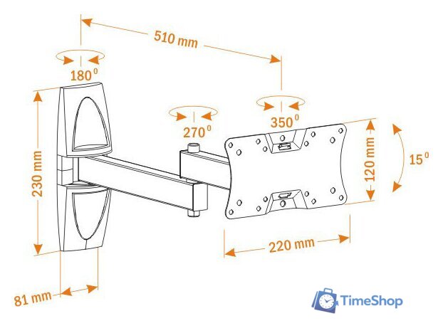 Кронштейн для телевизора Holder LCDS-5064 - Изображение №2 — Интернет-магазин Time-Shop