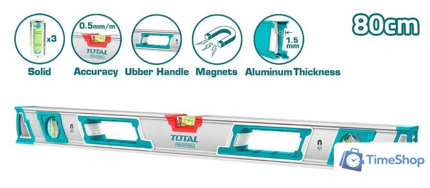 Уровень строительный Total TMT28086M - Изображение №3 — Интернет-магазин Time-Shop