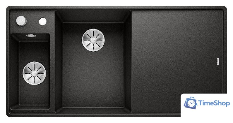 Кухонная мойка Blanco Axia III 6 S-F (разделочная доска из ясеня, черный) 525853 - Изображение №1 — Интернет-магазин Time-Shop