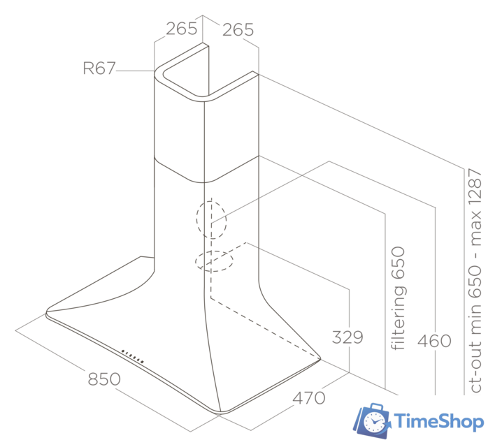 Кухонная вытяжка Elica Sweet Cast Iron/A/85+CAM PRF0167319 - Изображение №3 — Интернет-магазин Time-Shop