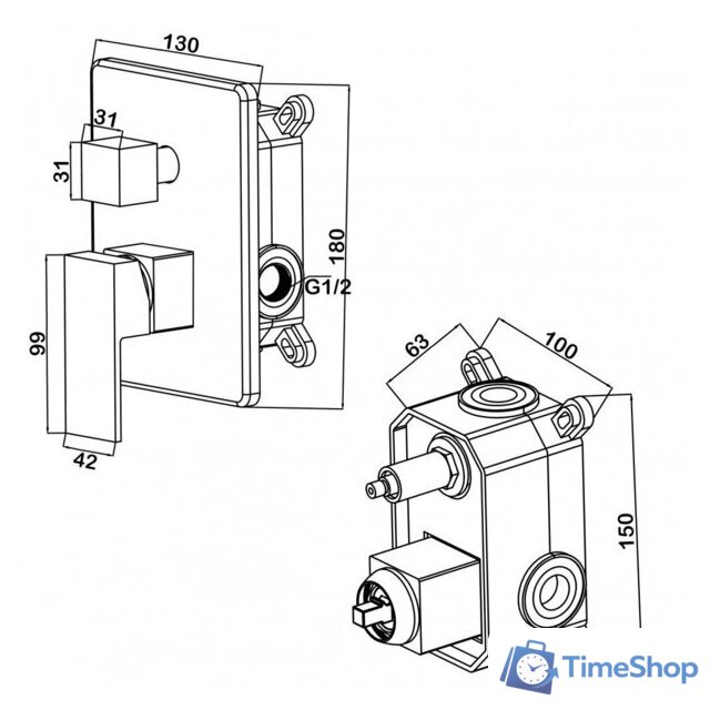 Смеситель Swedbe Platta 5519 - Изображение №7 — Интернет-магазин Time-Shop