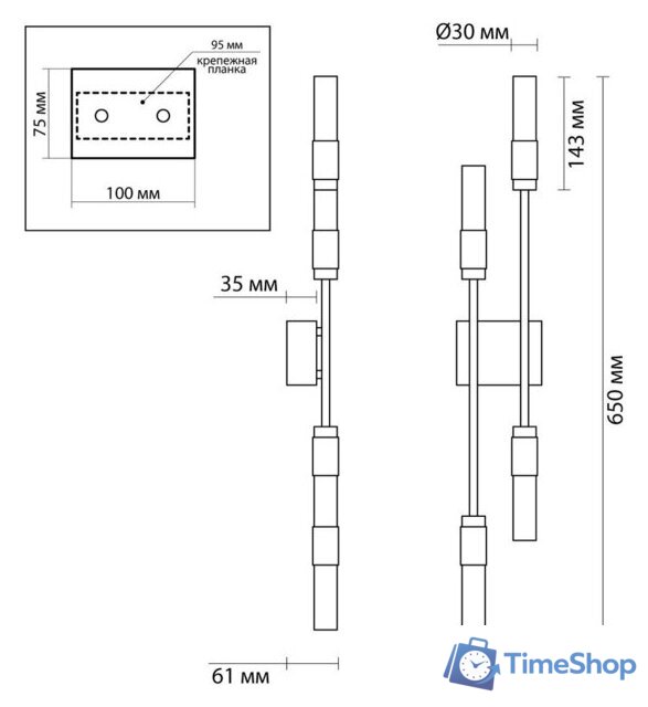 Бра Odeon Light Candel 5009/10WL - Изображение №5 — Интернет-магазин Time-Shop