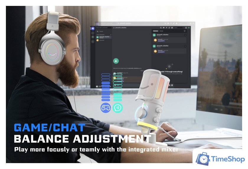 Проводной микрофон FIFINE AM6 (белый) - Изображение №3 — Интернет-магазин Time-Shop