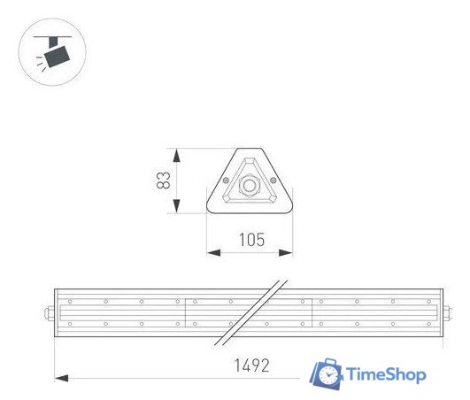 Линейный светильник Arlight SP-LAGERN-L1500-250W Day5000 WH 90х110deg 052428 - Изображение №3 — Интернет-магазин Time-Shop