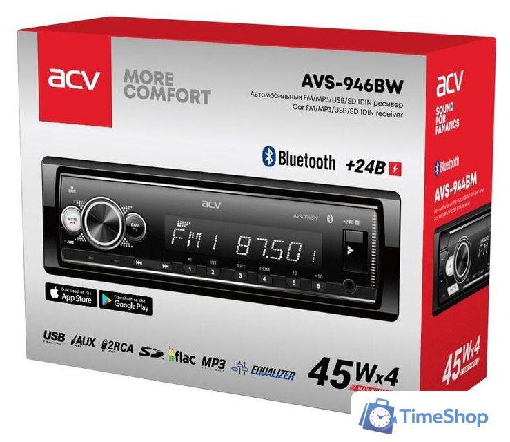 USB-магнитола ACV AVS-946BW - Изображение №4 — Интернет-магазин Time-Shop