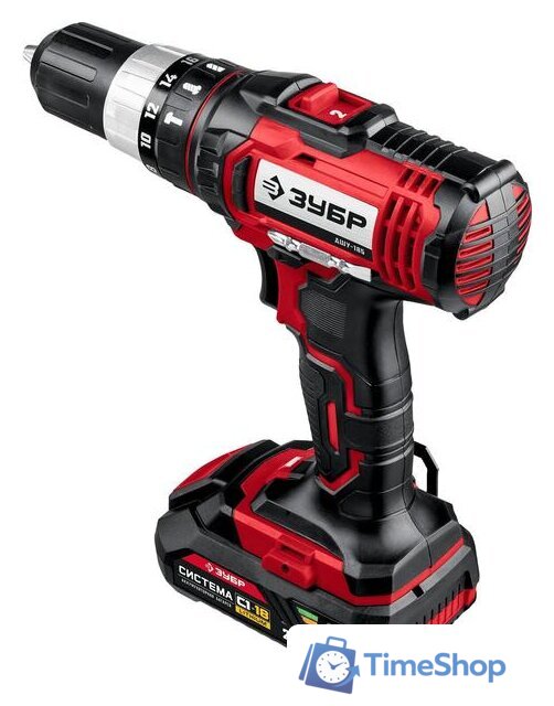Дрель-шуруповерт Зубр Мастер ДШУ-185-22 (с 2-мя АКБ, кейс) - Изображение №4 — Интернет-магазин Time-Shop