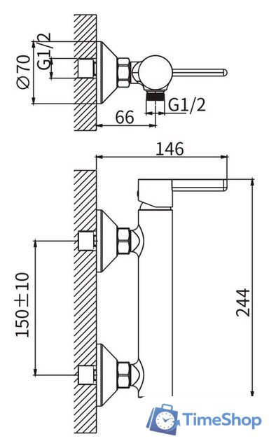 Смеситель Lauter Velvet 21СК9696С - Изображение №2 — Интернет-магазин Time-Shop