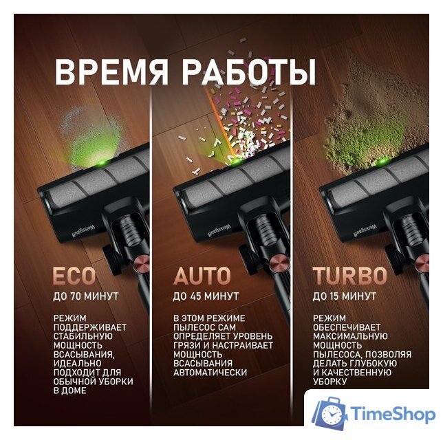 Пылесос Weissgauff V12 BLDC 500 Ora Rosa Turbo - Изображение №17 — Интернет-магазин Time-Shop