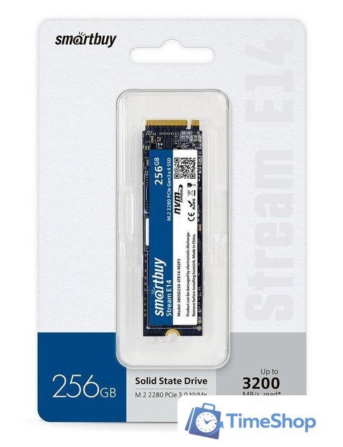 SSD SmartBuy Stream E14 256GB SBSSD256-STE14-M2P3 - Изображение №2 — Интернет-магазин Time-Shop