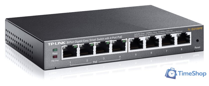 Настраиваемый коммутатор TP-Link TL-SG108PE - Изображение №2 — Интернет-магазин Time-Shop