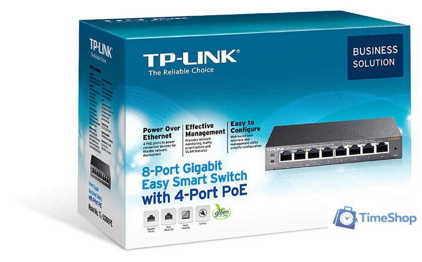 Настраиваемый коммутатор TP-Link TL-SG108PE - Изображение №5 — Интернет-магазин Time-Shop