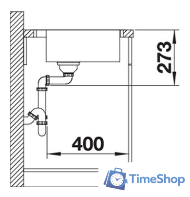 Кухонная мойка Blanco Zerox 400-IF/A Durinox (с клапаном-автоматом) - Изображение №3 — Интернет-магазин Time-Shop