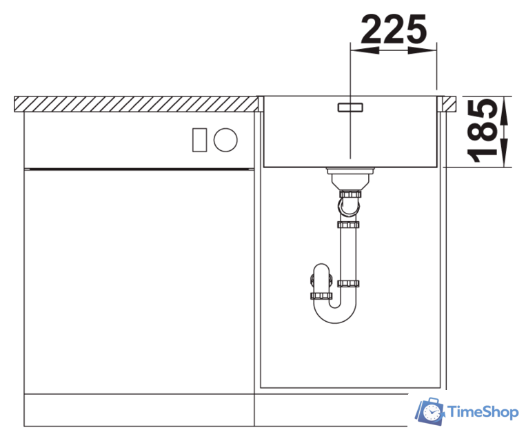 Кухонная мойка Blanco Solis 450-IF 526121 (полированная) - Изображение №4 — Интернет-магазин Time-Shop