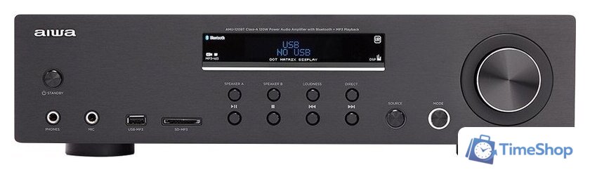 Интегральный усилитель Aiwa AMU-120BT (черный) - Изображение №2 — Интернет-магазин Time-Shop