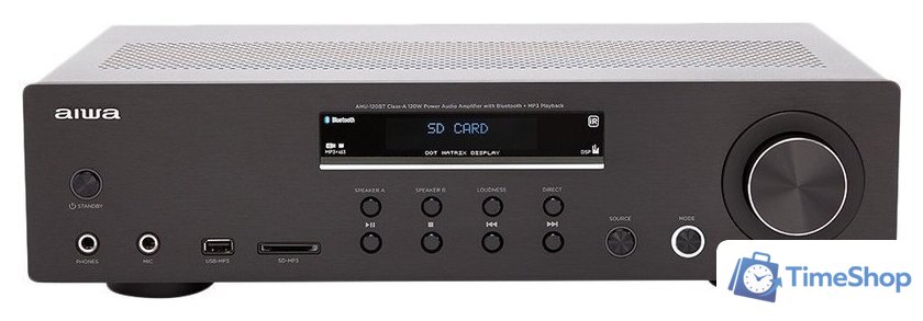 Интегральный усилитель Aiwa AMU-120BT (черный) - Изображение №1 — Интернет-магазин Time-Shop
