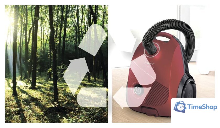 Пылесос Bosch Serie 2 BGBS2RD1H - Изображение №3 — Интернет-магазин Time-Shop