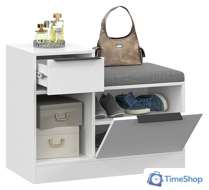 Банкетка Трия Агата комбинированная (белый) - Изображение №3 — Интернет-магазин Time-Shop