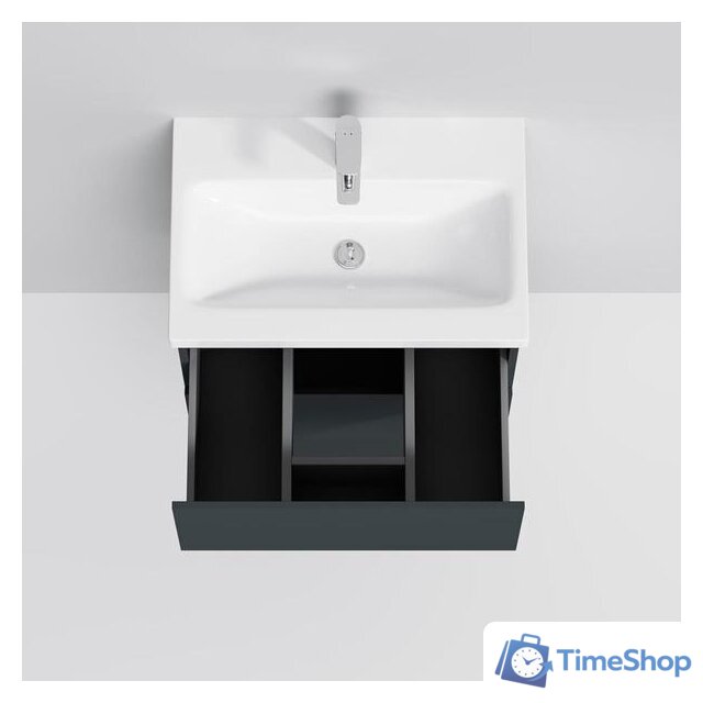  AM.PM Тумба под умывальник Gem 60 M90FHX06022GM (2 ящика, графит) - Изображение №3 — Интернет-магазин Time-Shop