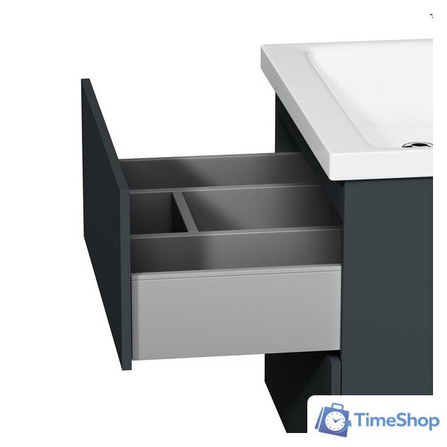  AM.PM Тумба под умывальник Gem 60 M90FHX06022GM (2 ящика, графит) - Изображение №5 — Интернет-магазин Time-Shop