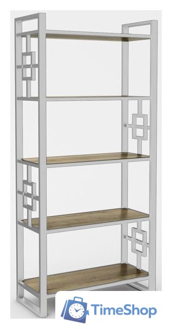 Стеллаж Hype Mebel Квадро 50x170 (белый/дуб галифакс олово) - Изображение №1 — Интернет-магазин Time-Shop