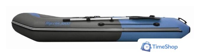 Моторно-гребная лодка Муссон 3000 С (серый/синий) - Изображение №9 — Интернет-магазин Time-Shop