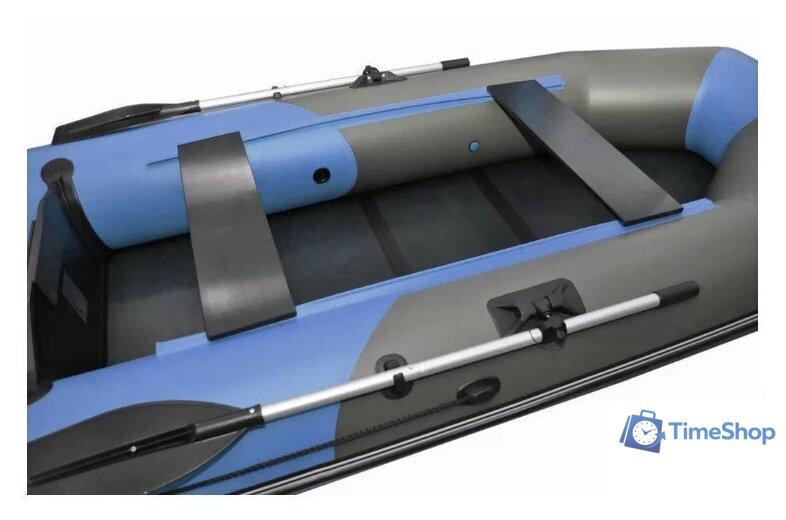 Моторно-гребная лодка Муссон 3000 С (серый/синий) - Изображение №4 — Интернет-магазин Time-Shop