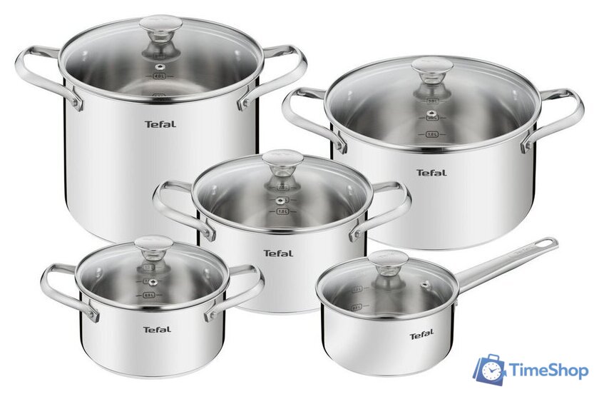 Набор кастрюль Tefal Cook Eat B921SA55 - Изображение №1 — Интернет-магазин Time-Shop
