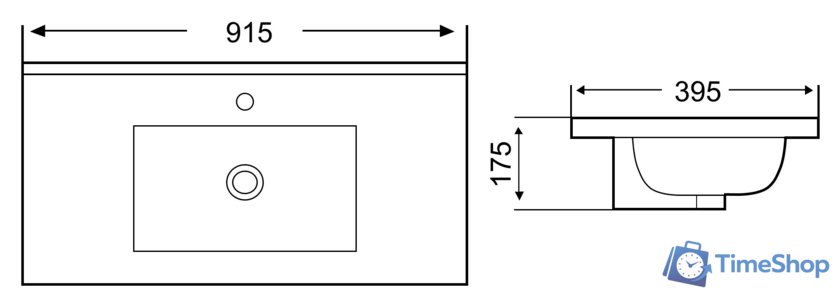 Умывальник WeltWasser Deilbach 7517-90 - Изображение №4 — Интернет-магазин Time-Shop