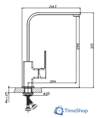 Смеситель Haiba HB70615 - Изображение №2 — Интернет-магазин Time-Shop